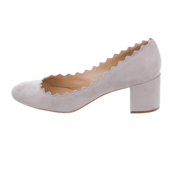 Authentic Chloe suede scalloped pumps - Picture 1 of 3